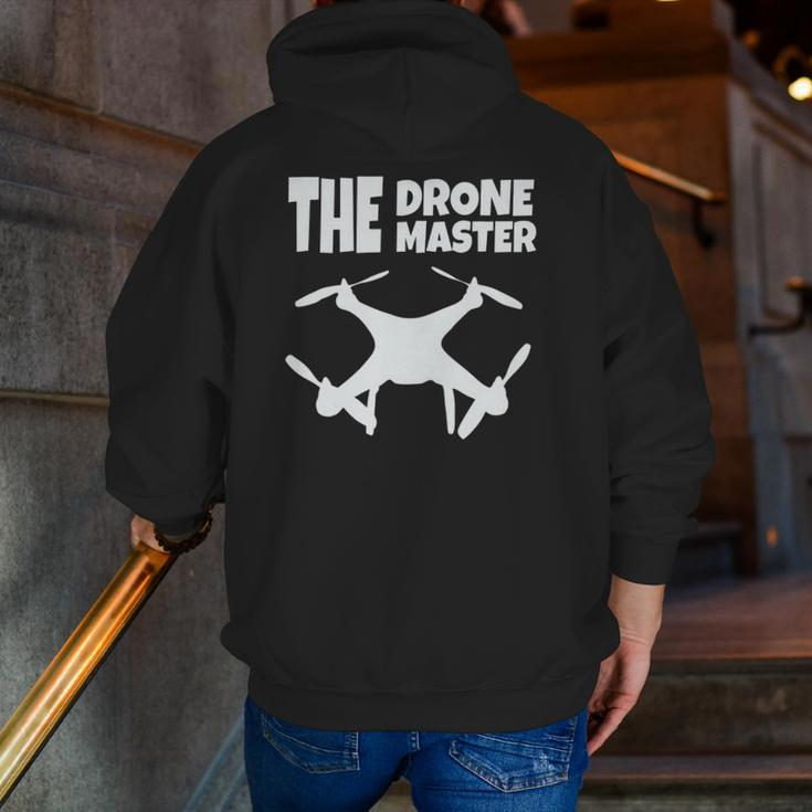 The Drone Mastergift Flying Drones Pilot Dad Son Zip Up Hoodie Back Print
