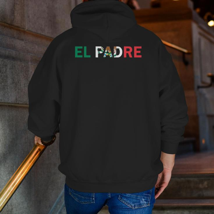 El Padre Father's Day Mexican Flag Zip Up Hoodie Back Print