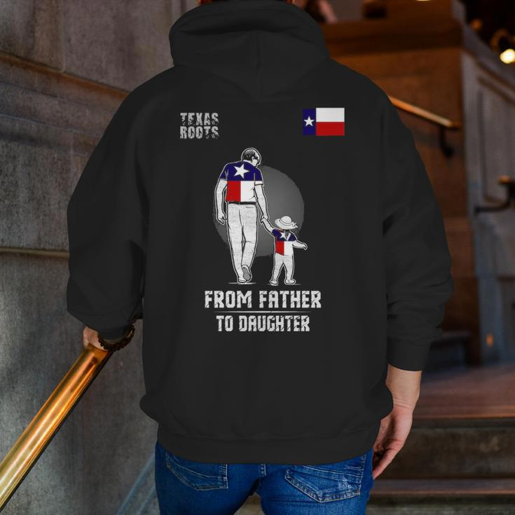Father To Daughter Texas Zip Up Hoodie Back Print