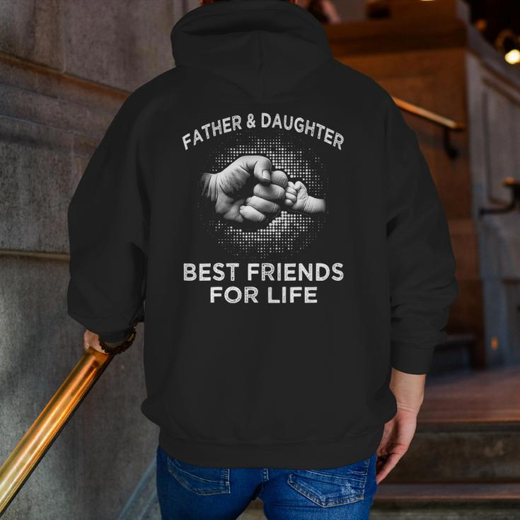 Father's Day Father Daughter Friends Fist Bump Zip Up Hoodie Back Print