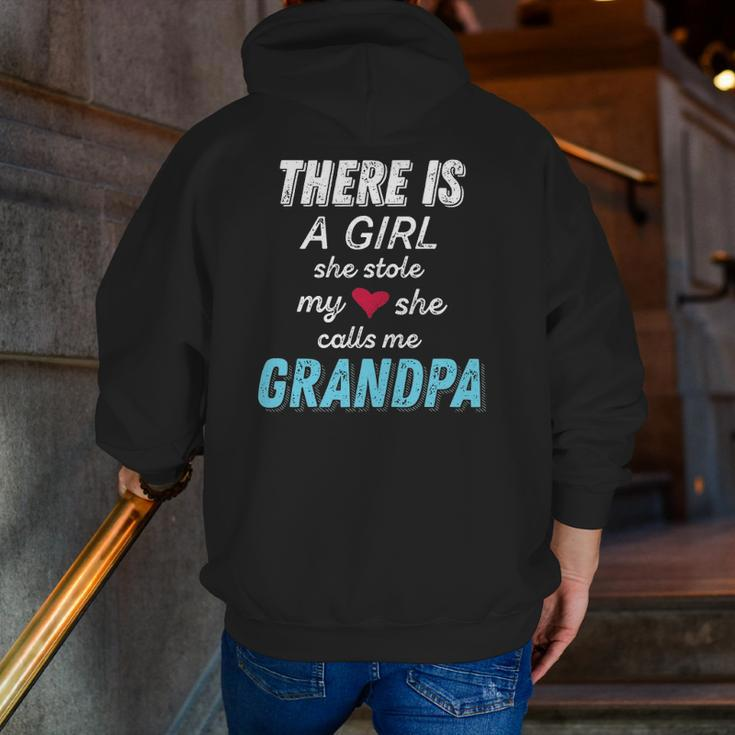 Father's Day For Grandpa From Granddaughter Zip Up Hoodie Back Print