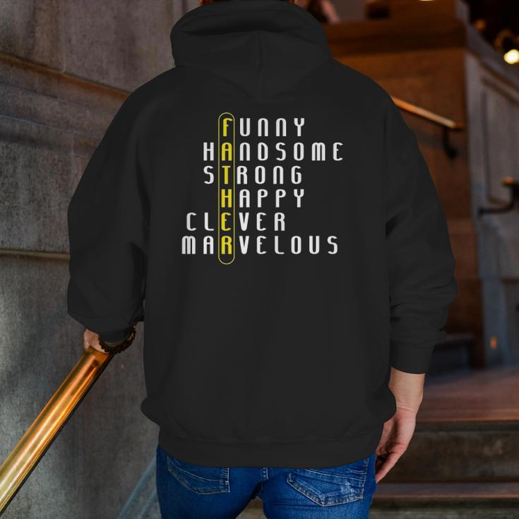 Father's Day Men From Daughter Son Wife For Husband Dad Zip Up Hoodie Back Print