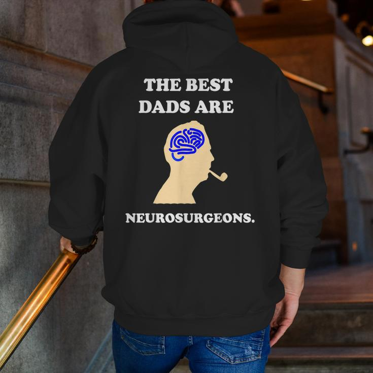 Best Dad Neurosurgeon Brain Doctor Zip Up Hoodie Back Print