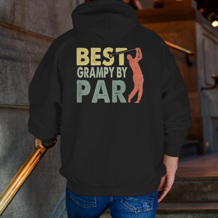 Best Grampy By Par Father's Day Golf Grampy Zip Up Hoodie Back Print