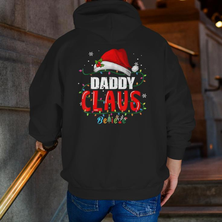 Santa Daddy Claus Christmas Matching Family Zip Up Hoodie Back Print