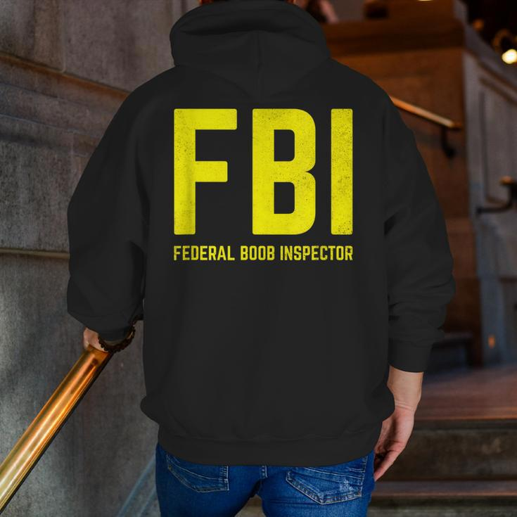 Saying Dad Joke Federal Boob Inspector Zip Up Hoodie Back Print