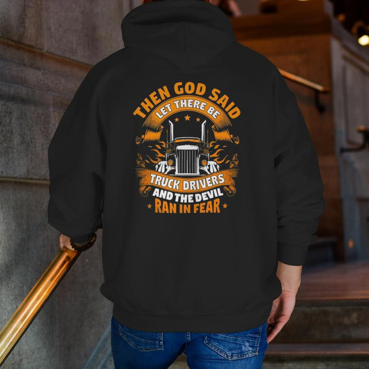 Truck Drivers Quote Zip Up Hoodie Back Print
