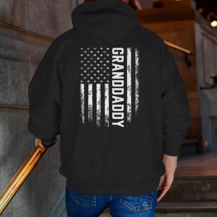 Granddaddy America Flag For Men Father's Day Zip Up Hoodie Back Print