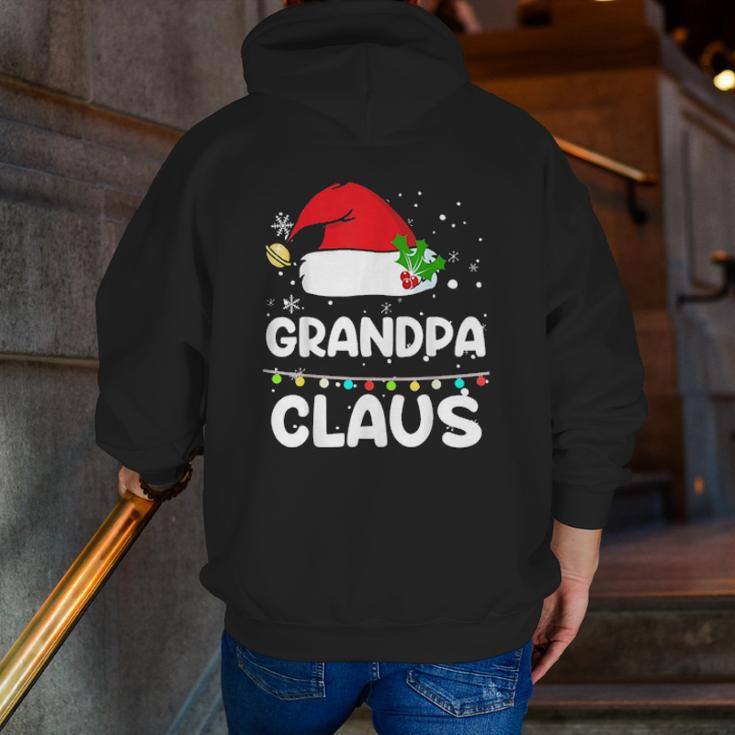 Grandpa Claus Santa Hat Xmas Christmas Zip Up Hoodie Back Print