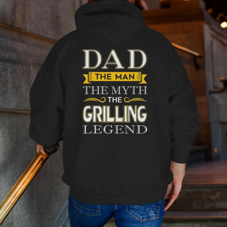 Grill Dad S For Grilling Dads Zip Up Hoodie Back Print