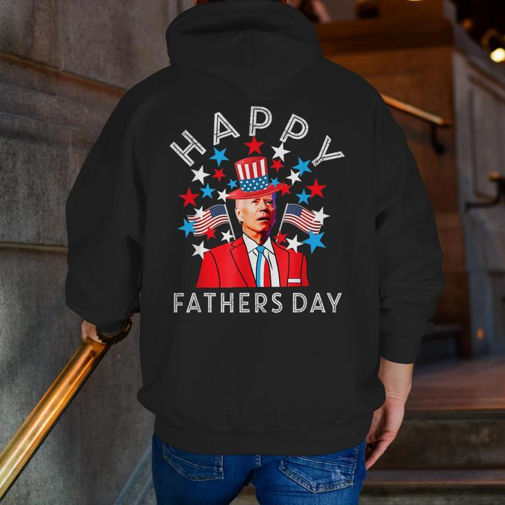 Happy Fathers Day Joe Biden 4Th Of July Memorial Zip Up Hoodie Back Print