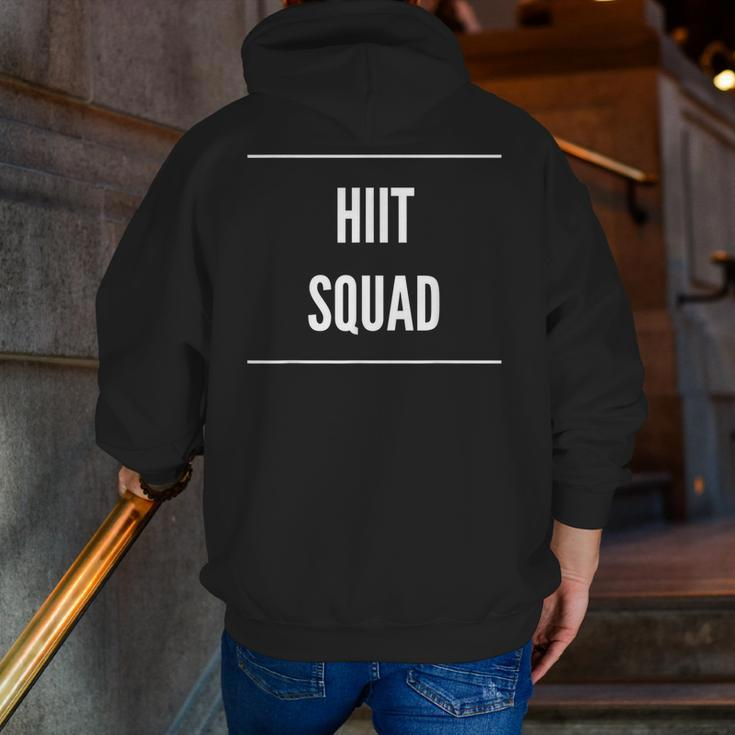 Hiit Squad Novelty Gym Workout Zip Up Hoodie Back Print