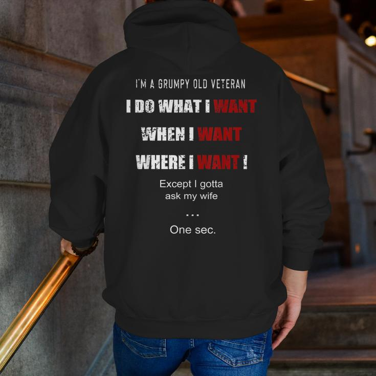 I'm A Grumpy Old Veteran I Do What I Want Memorial Day Zip Up Hoodie Back Print