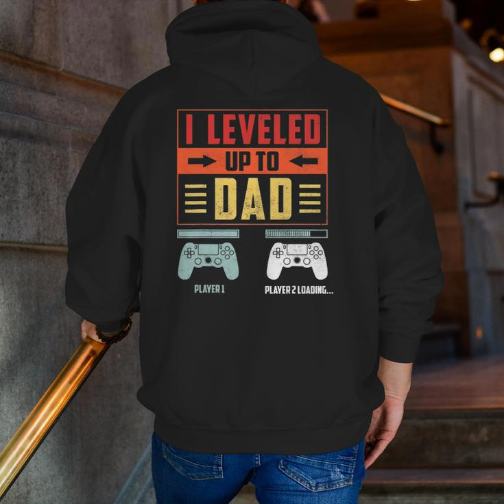 I Leveled Up To Dad 2022 Soon To Be Dad Est 2022 Ver2 Zip Up Hoodie Back Print