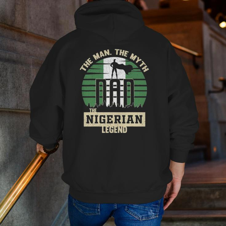 The Man The Myth The Nigerian Legend Dad Zip Up Hoodie Back Print