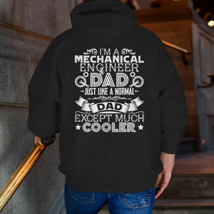 Mechanical Engineer Dad Zip Up Hoodie Back Print