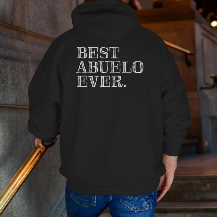 Mens Best Abuelo Ever Spanish For Grandfather Zip Up Hoodie Back Print