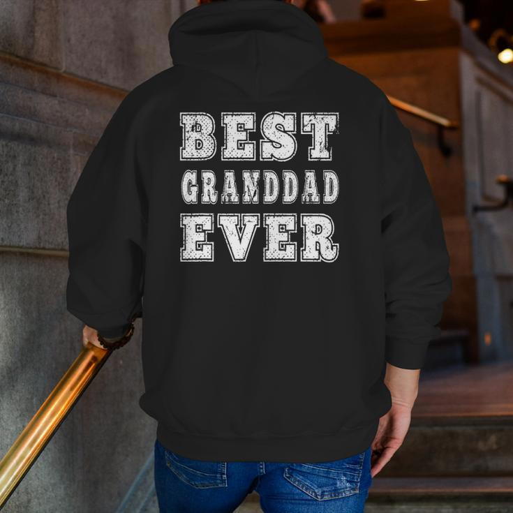 Men's Best Granddad Ever Grandpa Zip Up Hoodie Back Print