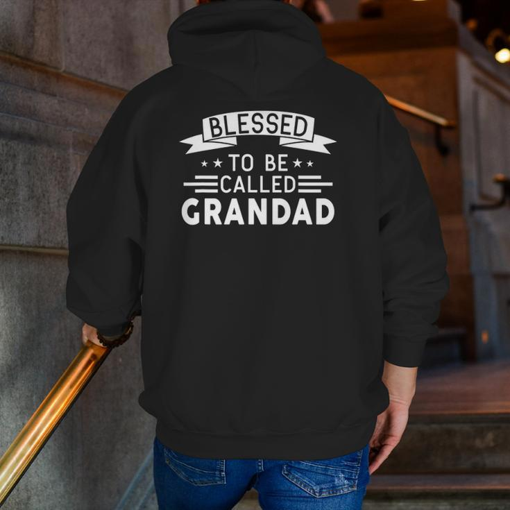 Mens Blessed To Be Called Grandad Grandpa Zip Up Hoodie Back Print