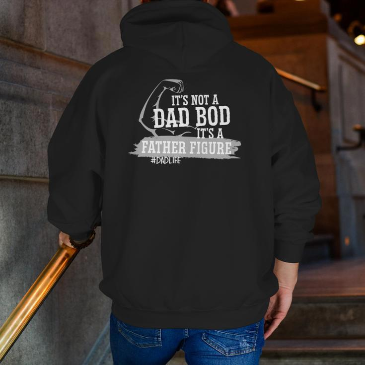 Mens Dad Bod Bear It's Not A Dad Bod It's A Father Figure Zip Up Hoodie Back Print