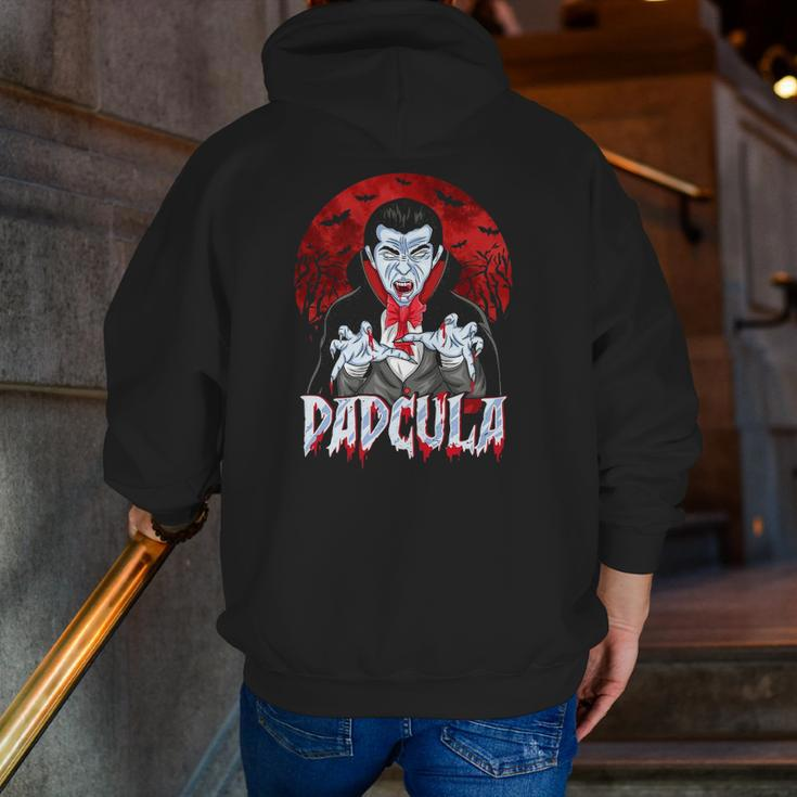 Mens Halloween Dad Dracula Costume Dadcula Zip Up Hoodie Back Print