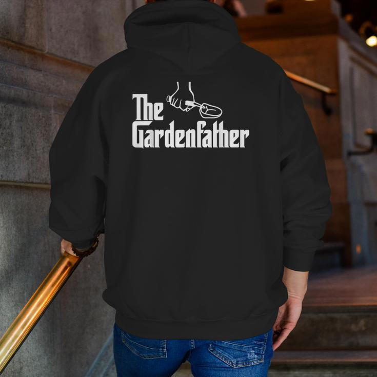 Mens The Gardenfather Gardener Gardening Plant Grower Zip Up Hoodie Back Print