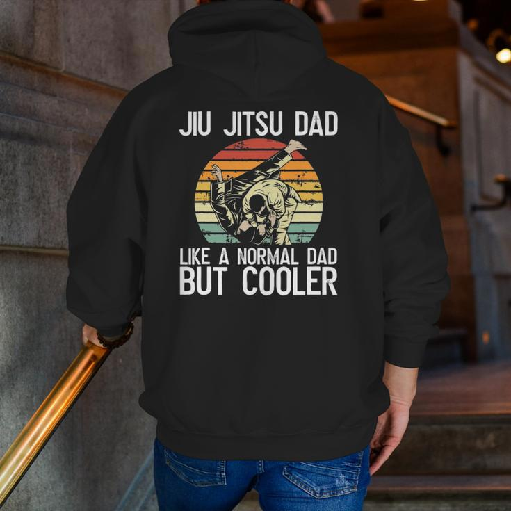 Mens Jiu Jitsu Dad Jiujitsu Bjj Brazilian Jiu Jitsu Zip Up Hoodie Back Print