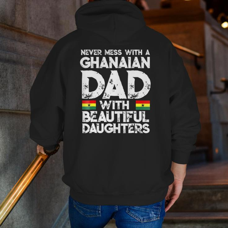 Mens Storecastle Ghanaian Dad Daughters Father's Day Zip Up Hoodie Back Print