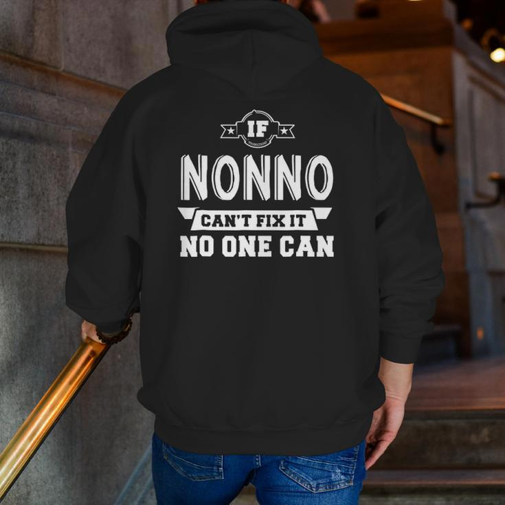If Nonno Can't Fix It No One Can Grandpa Men Zip Up Hoodie Back Print