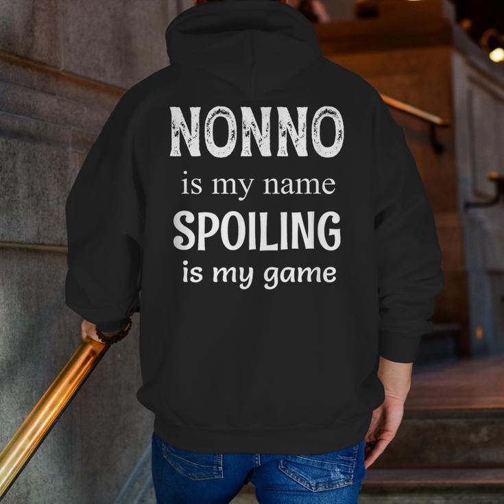 Nonno Is My Name Italy Italian Grandpa Zip Up Hoodie Back Print
