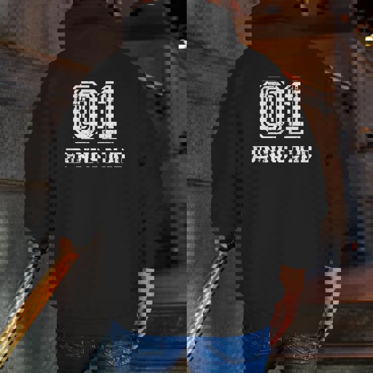 Number One No 1 Bonus Dad Zip Up Hoodie Back Print