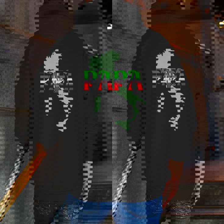 Papa For The Italian Father Zip Up Hoodie Back Print