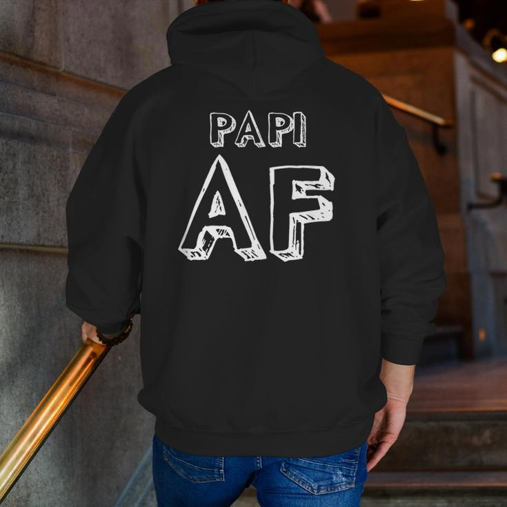 Papi Af For Your Family Lover Zip Up Hoodie Back Print