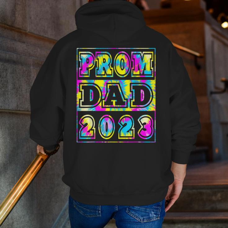 Prom Dad 2023 Tie Dye Fun High School Prom Night Dance Zip Up Hoodie Back Print