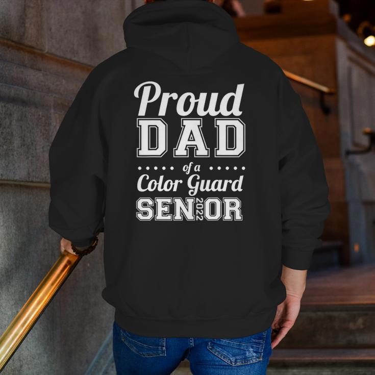 Proud Dad Of A Color Guard Senior 2022 Ver2 Zip Up Hoodie Back Print
