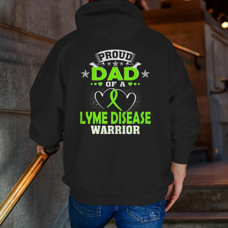 Proud Dad Of A Lyme Disease Warrior Zip Up Hoodie Back Print