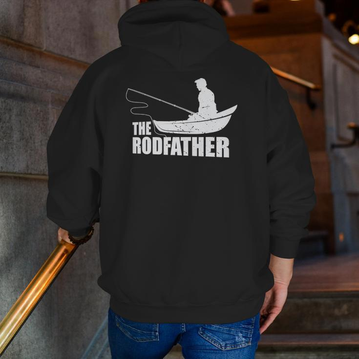 The Rodfather Nature Lover And Fisher Zip Up Hoodie Back Print