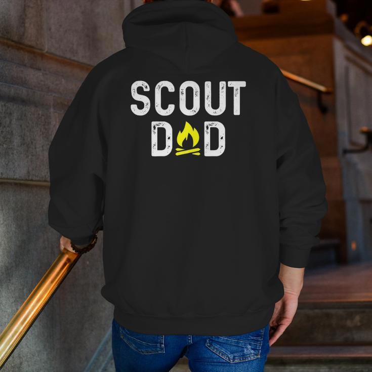 Scouting Dad Scout Dad Father Scout Zip Up Hoodie Back Print
