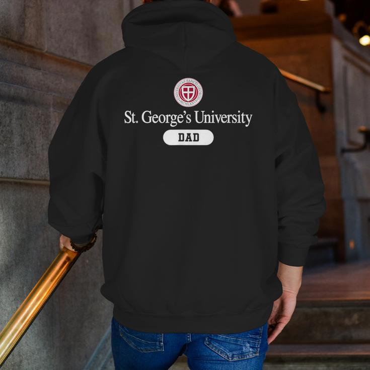 St George's University Dad Zip Up Hoodie Back Print