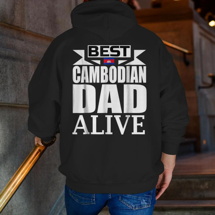 Storecastle Best Cambodian Dad Fathers Cambodia Zip Up Hoodie Back Print