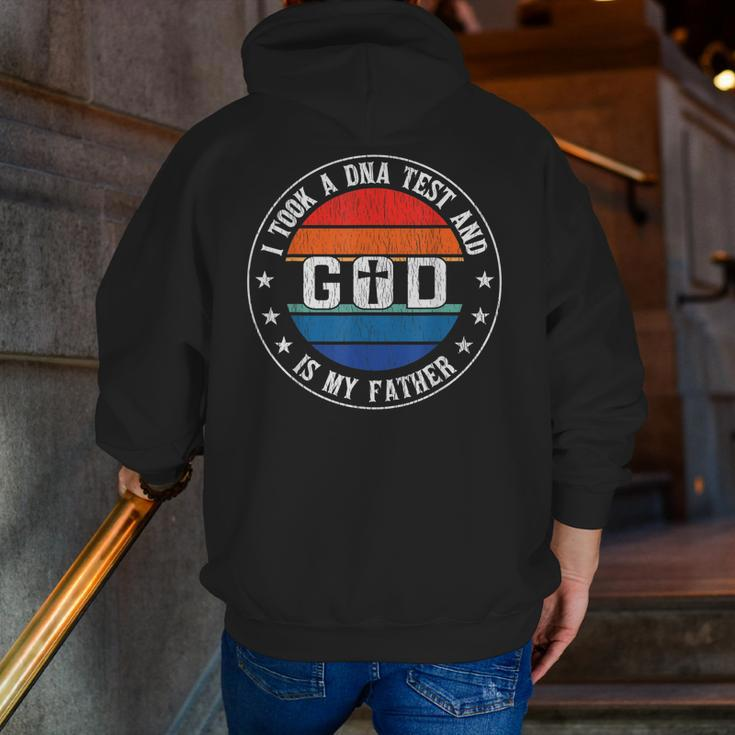 I Took A Dna Test And God Is My Father Jesus Christian Faith Zip Up Hoodie Back Print