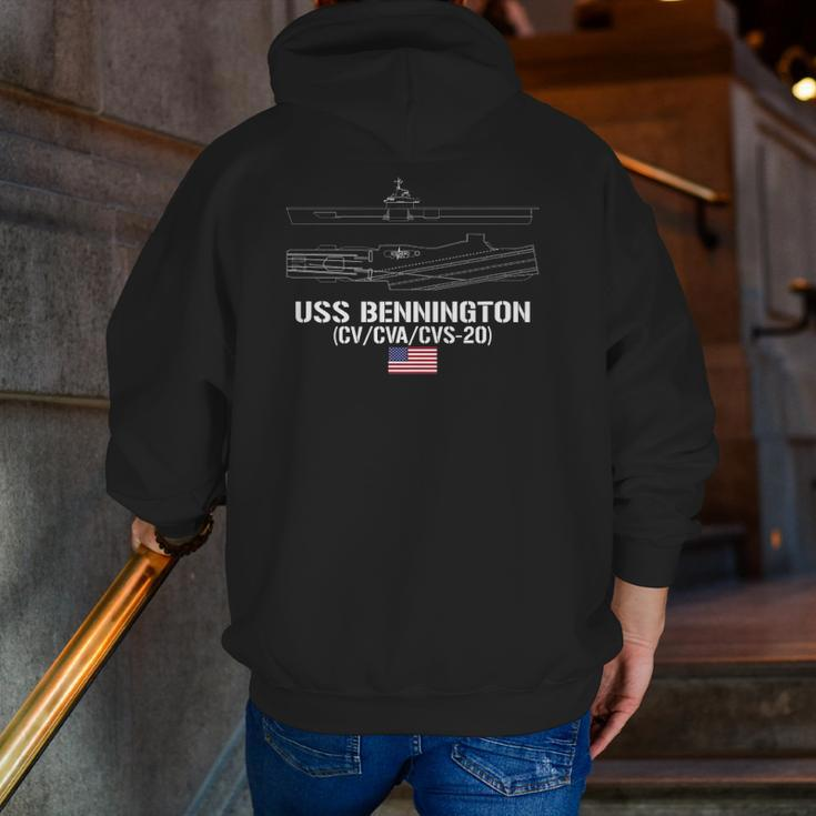 Uss Bennington Cvcvacvs-20 United States Navy Zip Up Hoodie Back Print