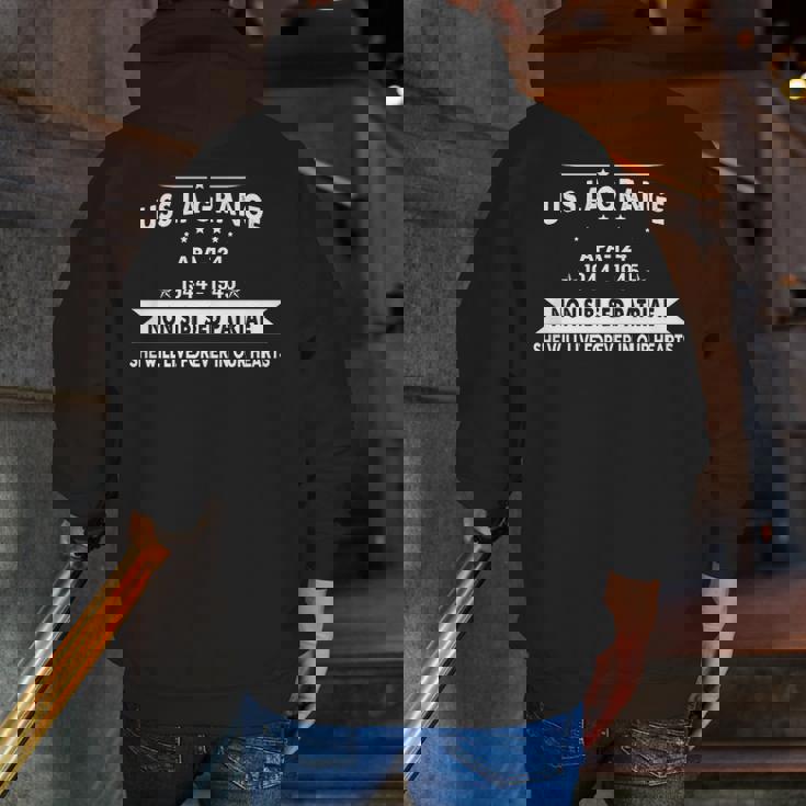 Uss La Grange Apa Zip Up Hoodie Back Print