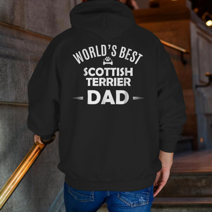 World's Best Scottish Terrier DadScottie Dog Zip Up Hoodie Back Print