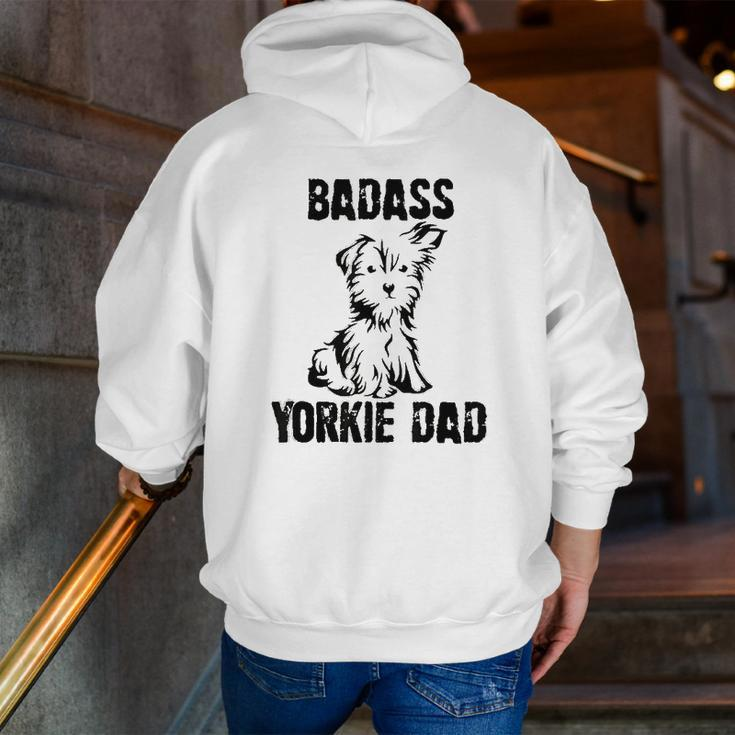 Ba Dass Yorkie Dad Zip Up Hoodie Back Print