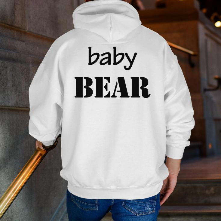 Baby Papa Bear Duo Father SonZip Up Hoodie Back Print