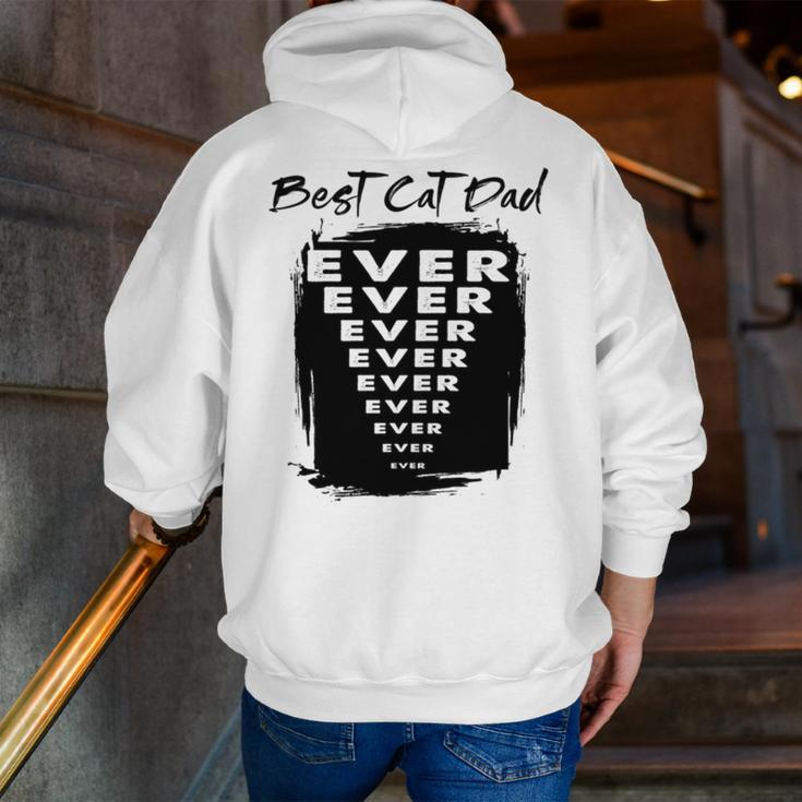 Best Cat Dad Ever V2 Zip Up Hoodie Back Print