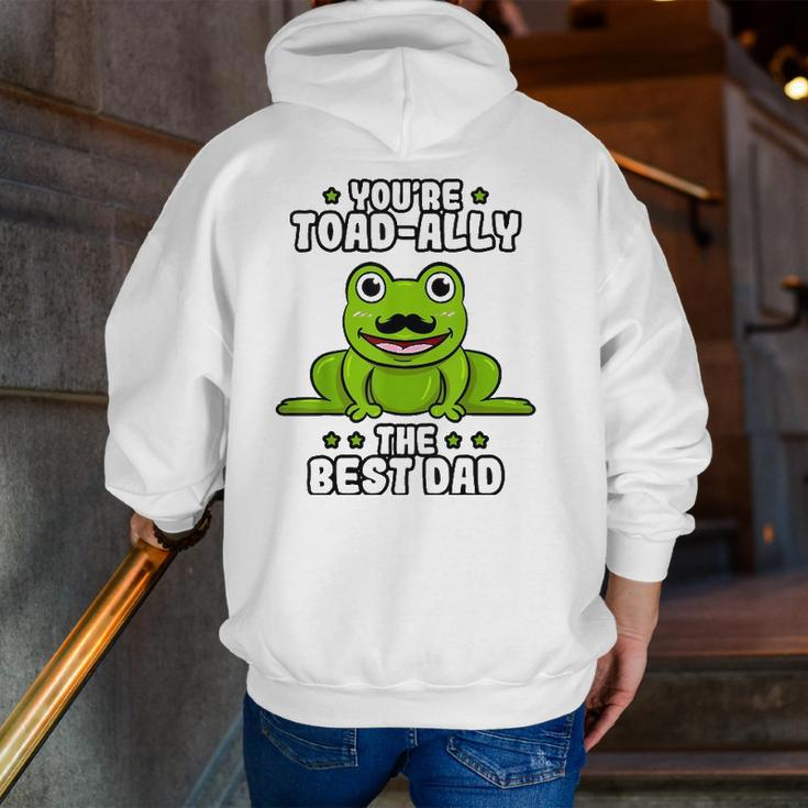 Best Dad Daddy Frog Toad Ally Father's Day Toad Froggy Zip Up Hoodie Back Print