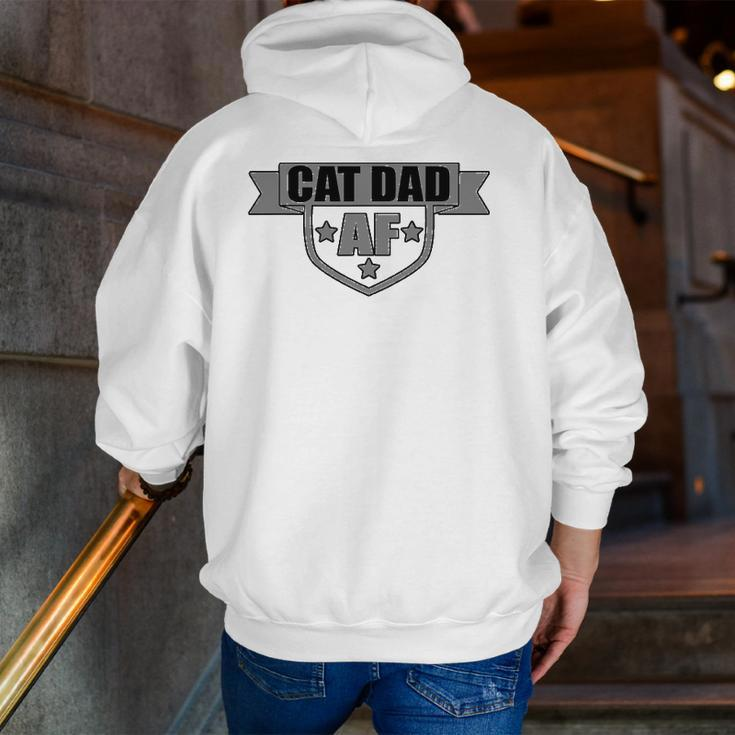 Cat Dad Af Pet Owner Lover Tee Zip Up Hoodie Back Print