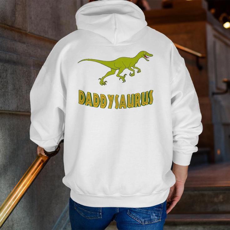 Daddysaurus Men Great Idea For Father Zip Up Hoodie Back Print